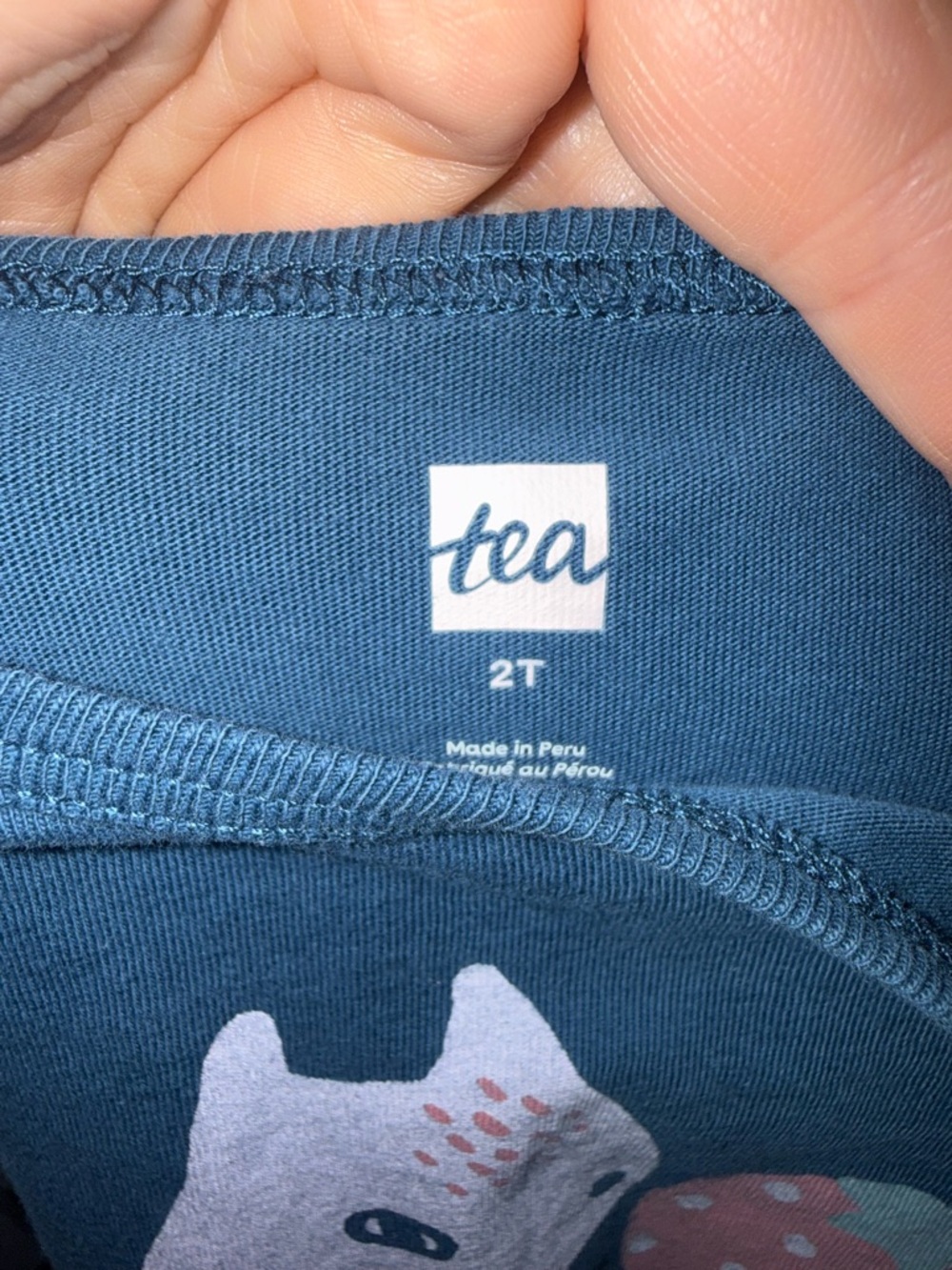 TEA Blue Ruffle Long Sleeve Top Size 2T - Picture 2 of 3